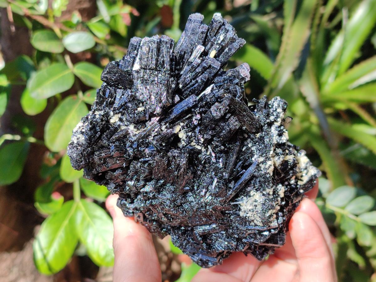 Natural Schorl Black Tourmaline Specimens x 2 From Erongo, Namibia - Toprock Gemstones and Minerals 