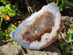 Polished and Natural Agate Nodules with Crystalline Geode Centres x 5 From Maintirano, Madagascar - Toprock Gemstones and Minerals 
