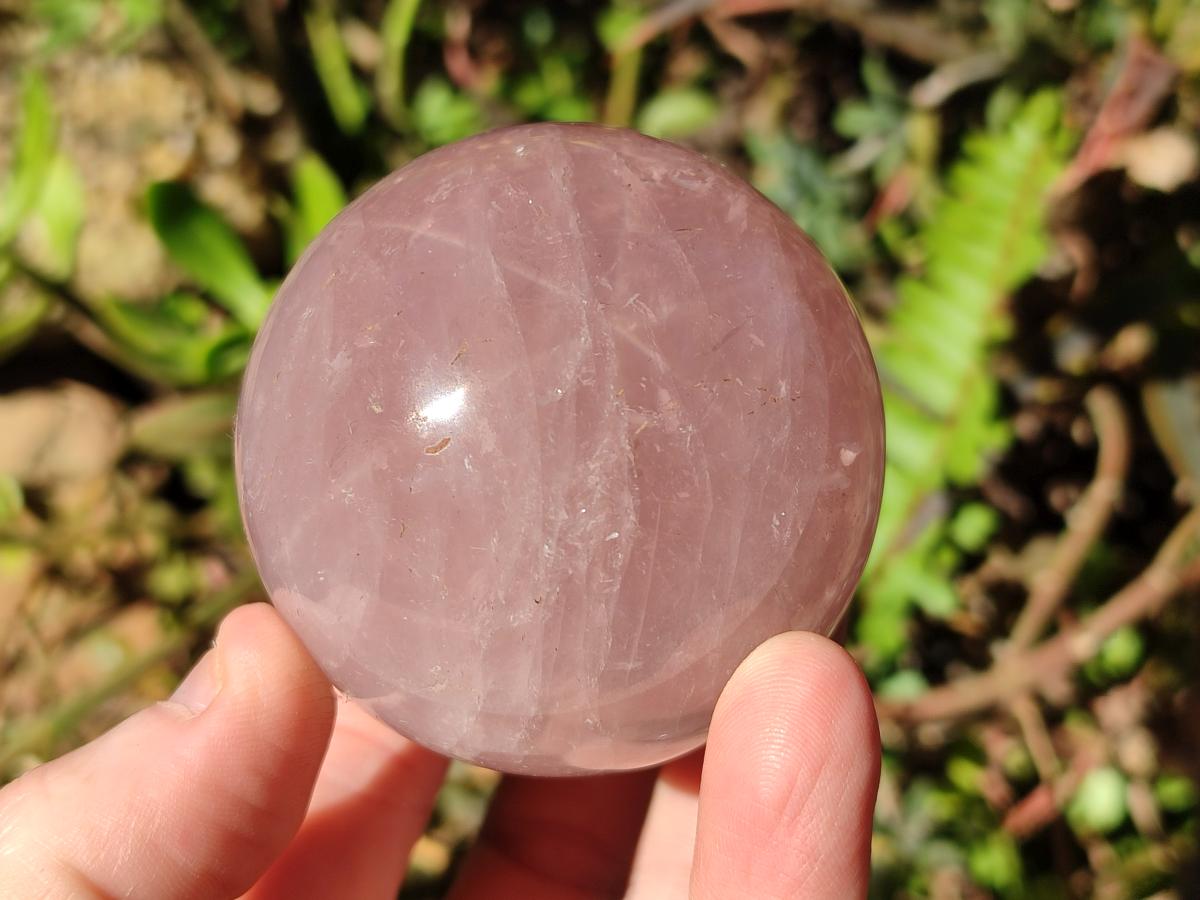 Polished Gemmy Star Rose Quartz Spheres x 5 From Madagascar - Toprock Gemstones and Minerals 