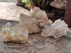 Natural Cascading Clear Luena Quartz Crystals and Clusters x 4 From Luena, Congo - Toprock Gemstones and Minerals 