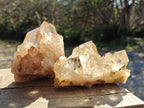 Natural Cascading Clear Luena Quartz Crystals and Clusters x 4 From Luena, Congo - Toprock Gemstones and Minerals 