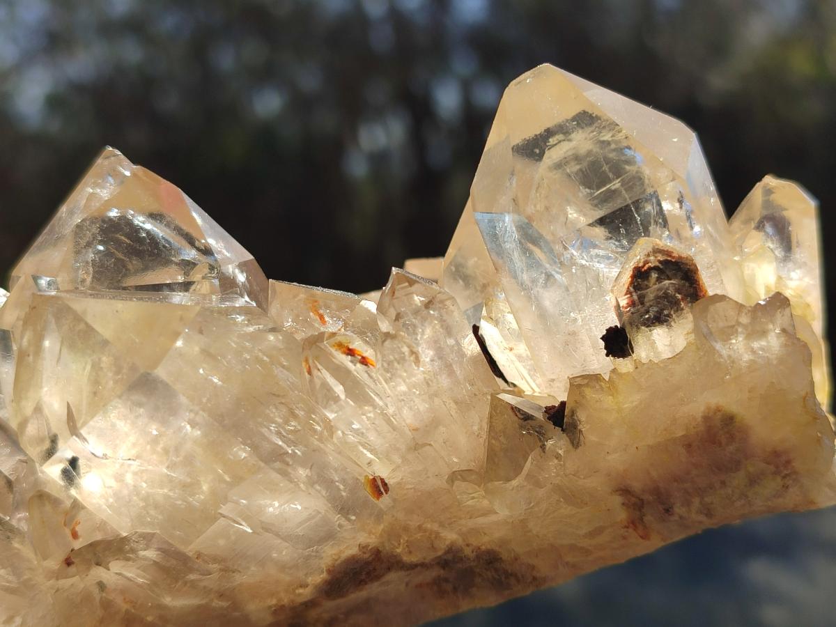 Natural Cascading Clear Luena Quartz Crystals and Clusters x 4 From Luena, Congo - Toprock Gemstones and Minerals 