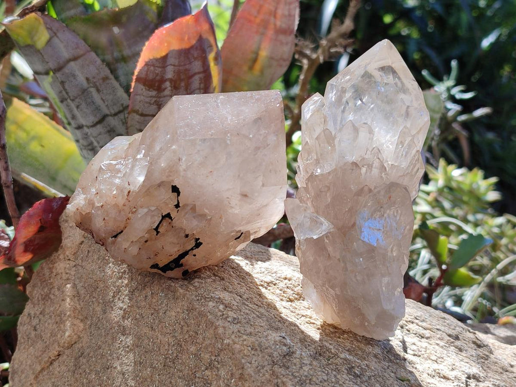 Natural Cascading Clear Luena Quartz Crystals and Clusters x 4 From Luena, Congo - Toprock Gemstones and Minerals 