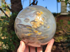 Polished XL Banded Agate Sphere x 1 From Madagascar - Toprock Gemstones and Minerals 