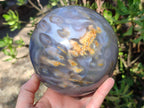 Polished XL Banded Agate Sphere x 1 From Madagascar - Toprock Gemstones and Minerals 