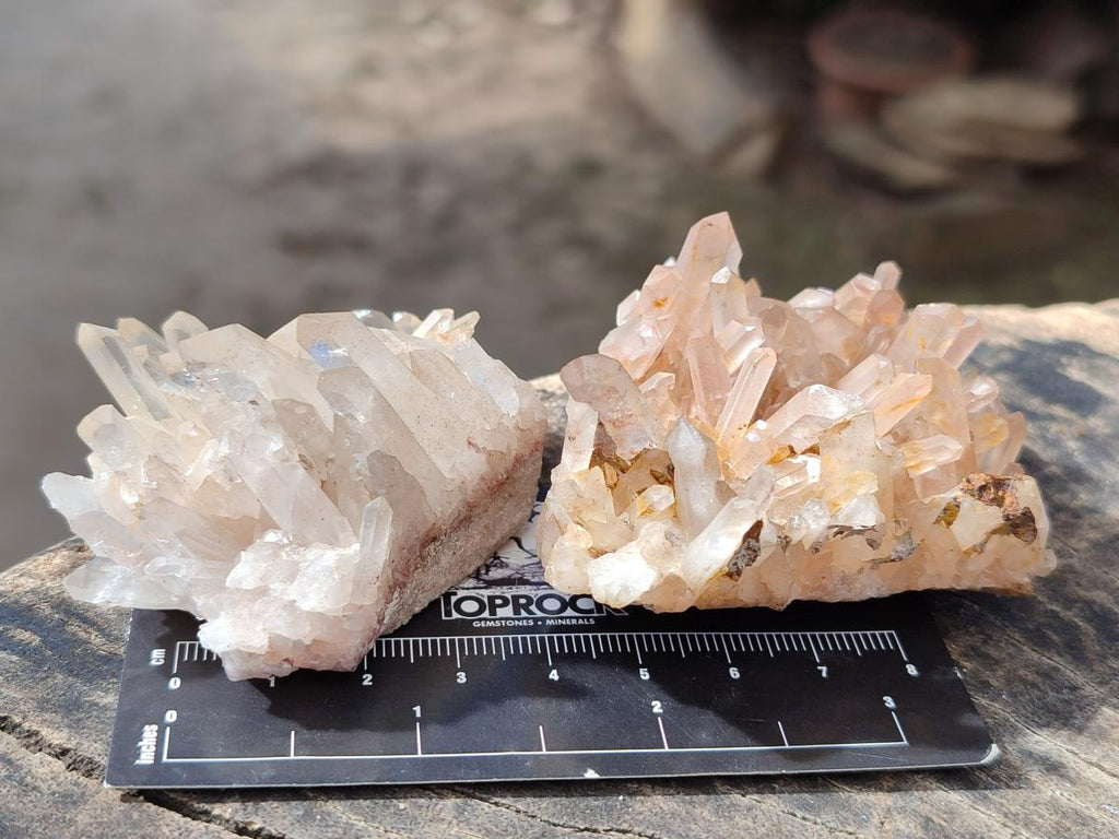 Natural Malagasy Quartz Clusters x 12 From Madagascar - Toprock Gemstones and Minerals 