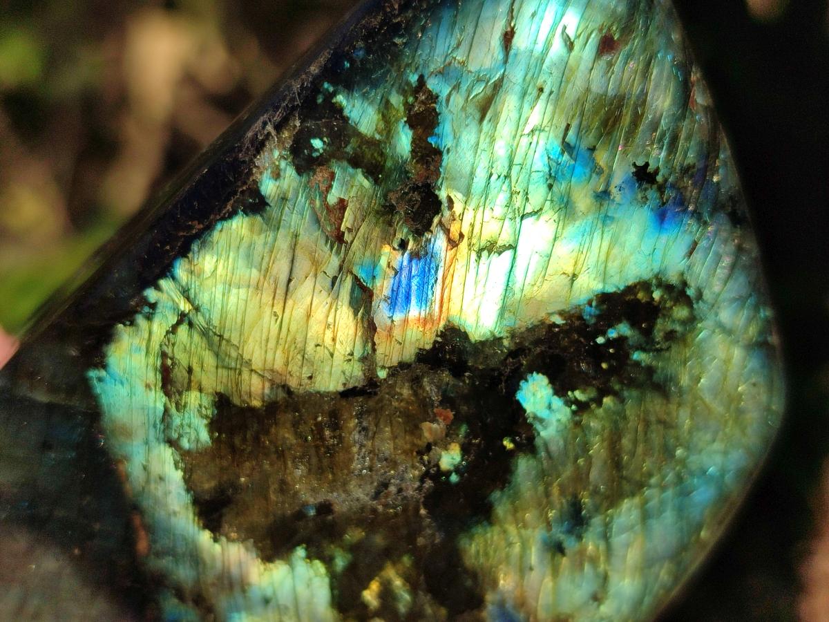 Polished Labradorite Standing Display Pieces x 3 From Madagascar - Toprock Gemstones and Minerals 