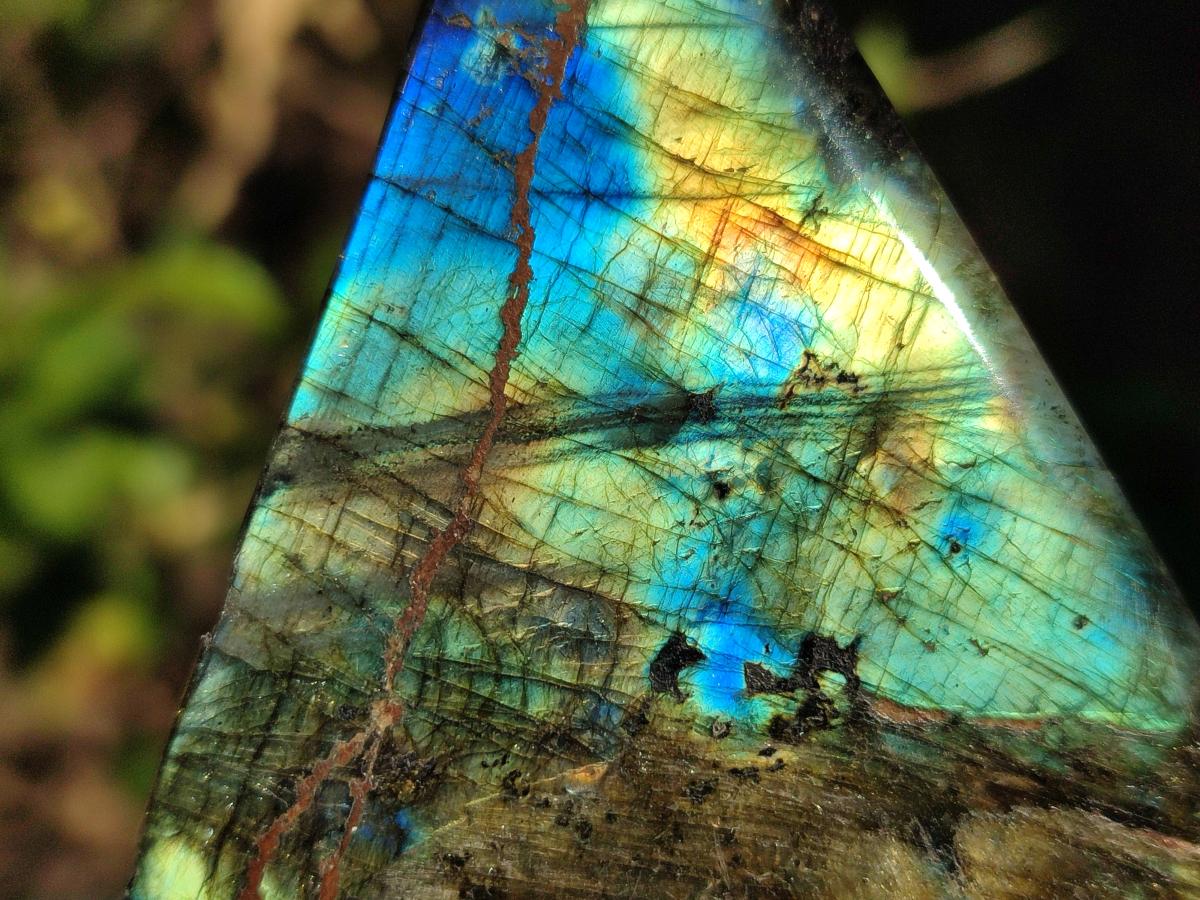 Polished Labradorite Standing Display Pieces x 3 From Madagascar - Toprock Gemstones and Minerals 