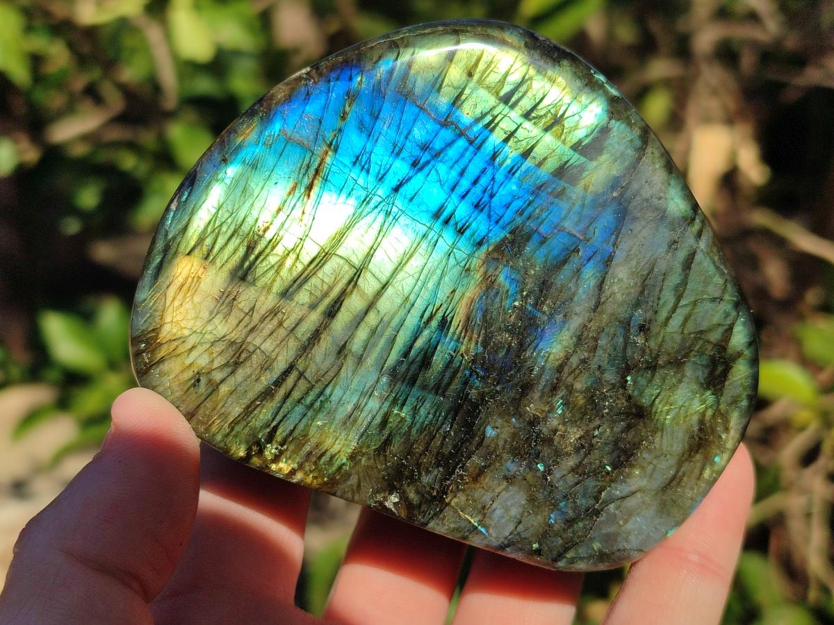 Polished Labradorite Standing Display Pieces x 3 From Madagascar - Toprock Gemstones and Minerals 