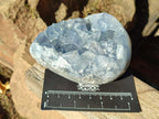 Polished and Natural Blue Celestite Eggs x 2 From Sakoany, Madagascar - Toprock Gemstones and Minerals 