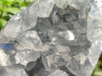 Polished and Natural Blue Celestite Eggs x 2 From Sakoany, Madagascar - Toprock Gemstones and Minerals 