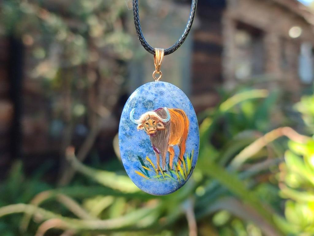Polished Mixed Multi Mineral Hand Painted Necklaces x 18 From Madagascar - Toprock Gemstones and Minerals 