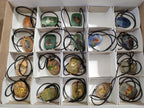 Polished Mixed Multi Mineral Hand Painted Necklaces x 18 From Madagascar - Toprock Gemstones and Minerals 