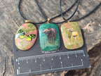 Polished Mixed Multi Mineral Hand Painted Necklaces x 18 From Madagascar - Toprock Gemstones and Minerals 