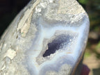 Polished and Natural Blue Lace Agate Standing Display Piece x 1 From Nsanje, Malawi - Toprock Gemstones and Minerals 