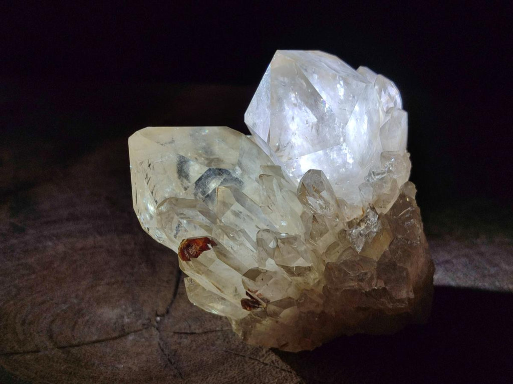 Natural Cascading Clear Smokey Citrine Crystal Quartz Clusters x 6 From Luena, Congo - Toprock Gemstones and Minerals 