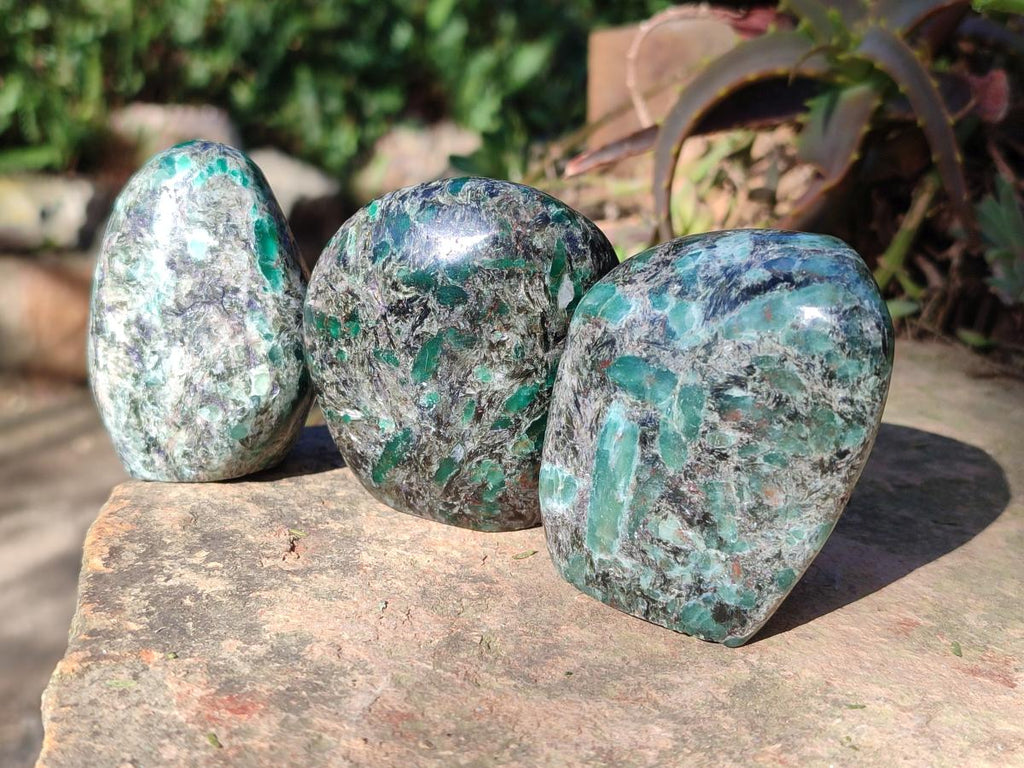 Polished Emerald Mica 'Mutokolite' Standing Display Pieces x 6 From Mutoko, Zimbabwe - Toprock Gemstones and Minerals 