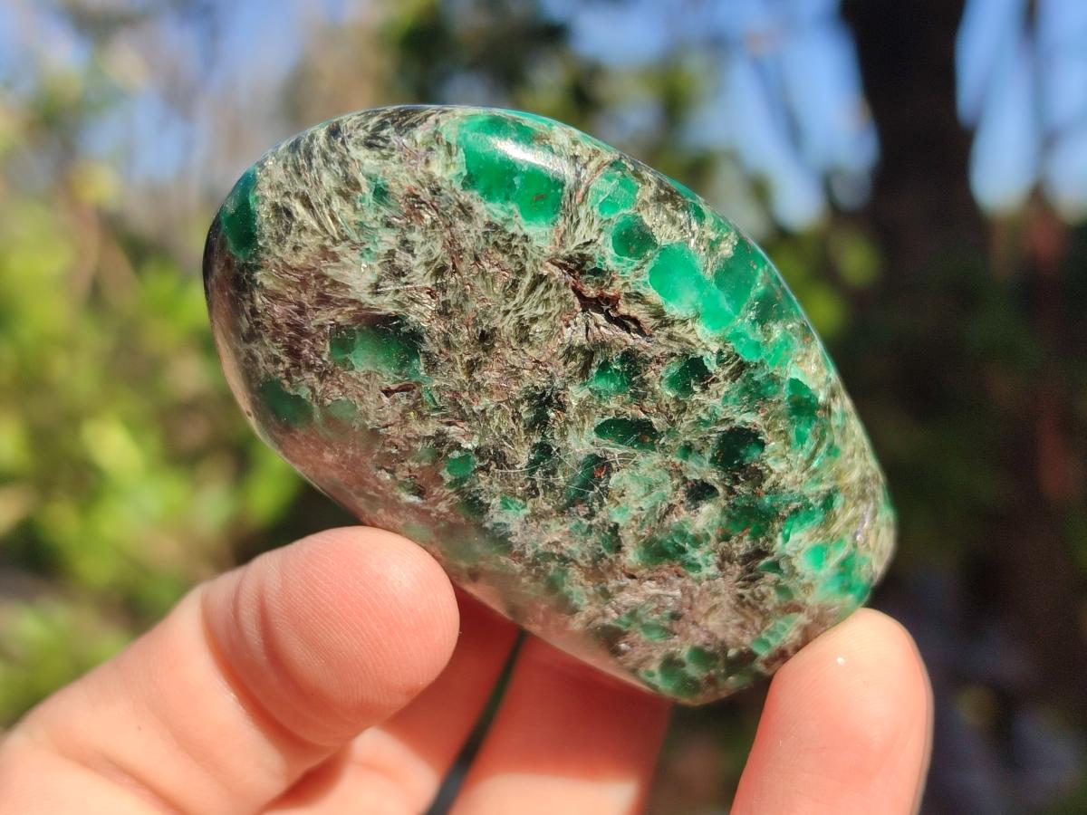 Polished Emerald Mica 'Mutokolite' Standing Display Pieces x 6 From Mutoko, Zimbabwe - Toprock Gemstones and Minerals 