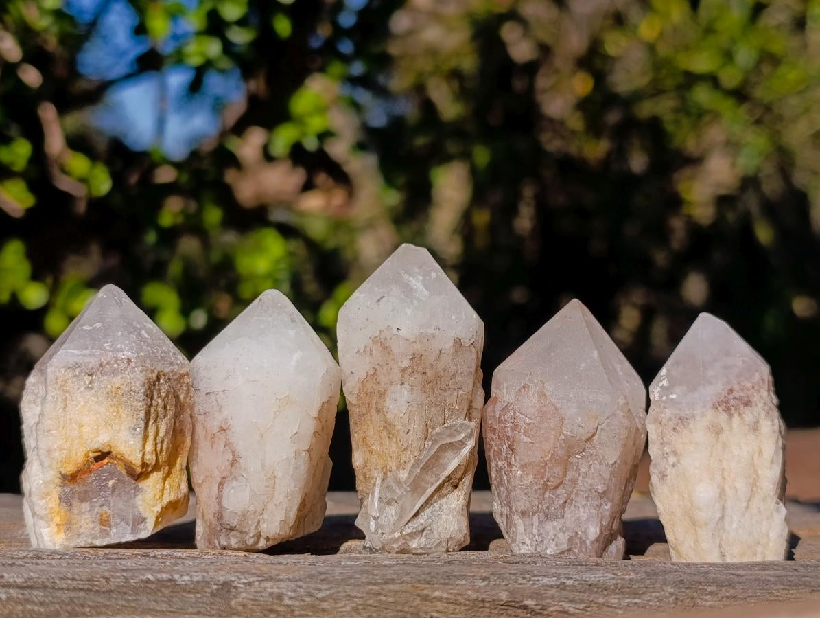 Natural Cascading Single Pineapple Quartz Crystals x 35 From Antsirabe, Madagascar - Toprock Gemstones and Minerals 