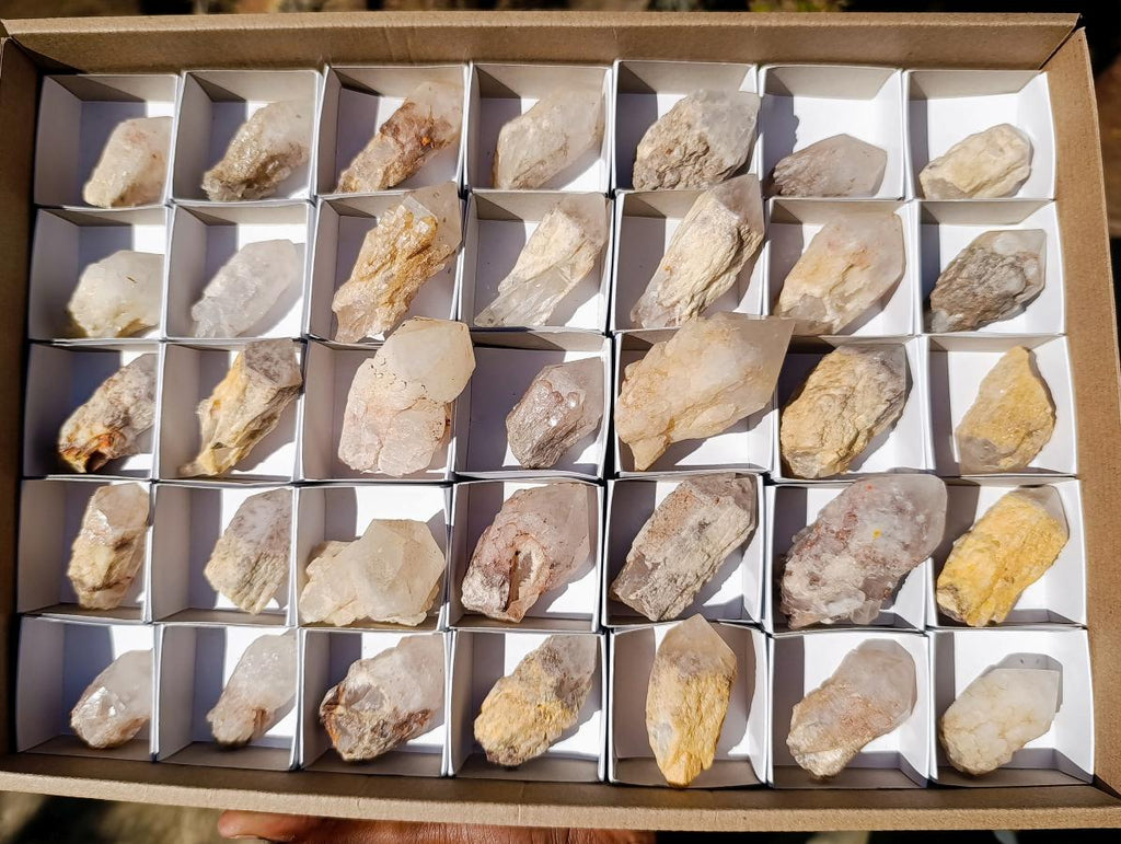 Natural Cascading Single Pineapple Quartz Crystals x 35 From Antsirabe, Madagascar - Toprock Gemstones and Minerals 