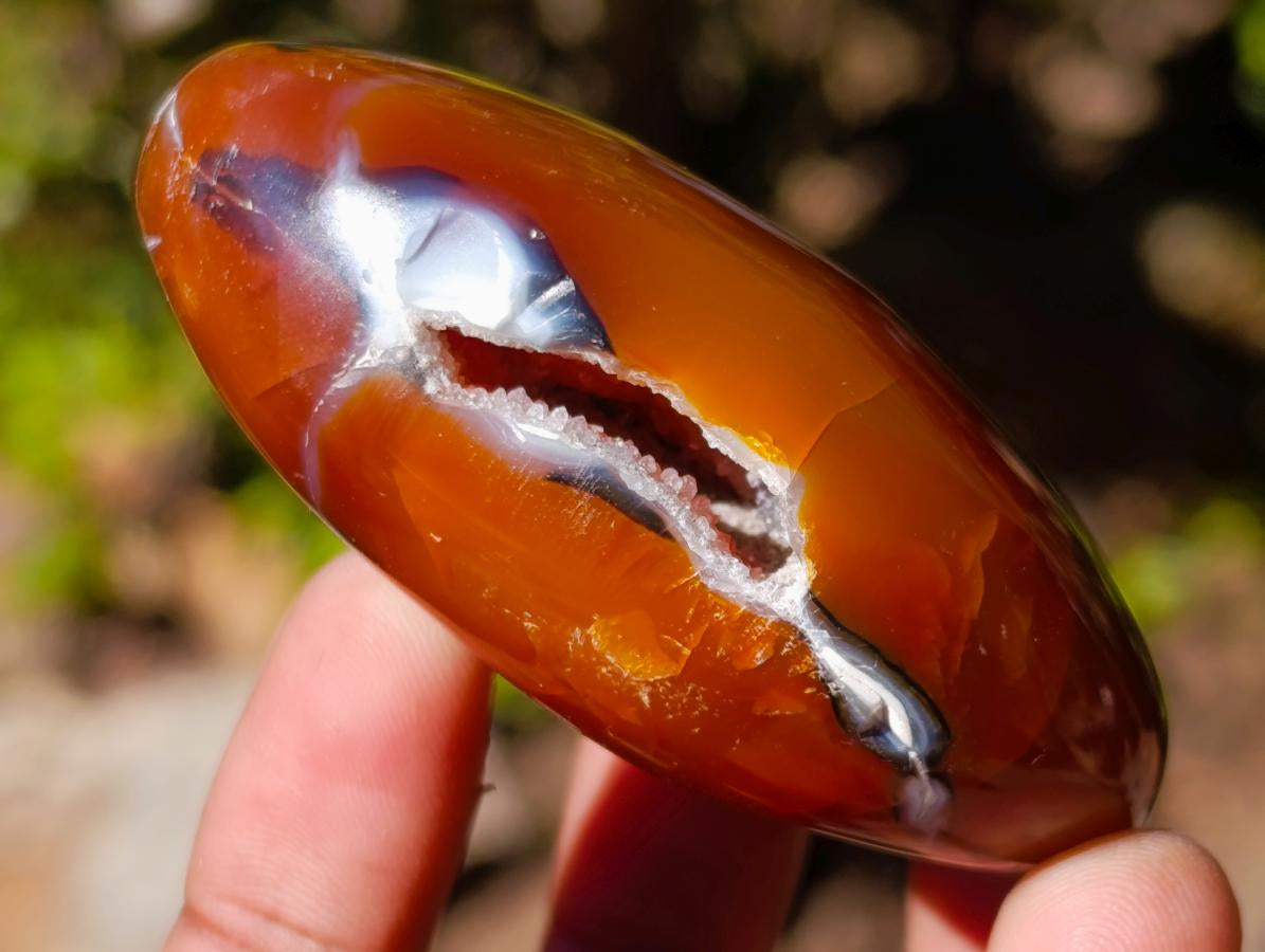 Polished And Natural Carnelian Agate Gemstone Galet x 14 From Madagascar - Toprock Gemstones and Minerals 