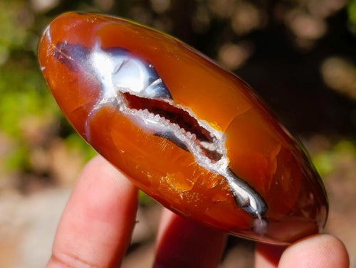 Polished And Natural Carnelian Agate Gemstone Galet x 14 From Madagascar - Toprock Gemstones and Minerals 