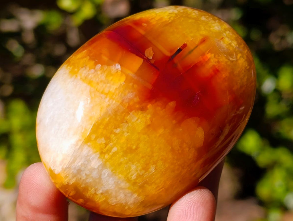 Polished And Natural Carnelian Agate Gemstone Galet x 14 From Madagascar - Toprock Gemstones and Minerals 