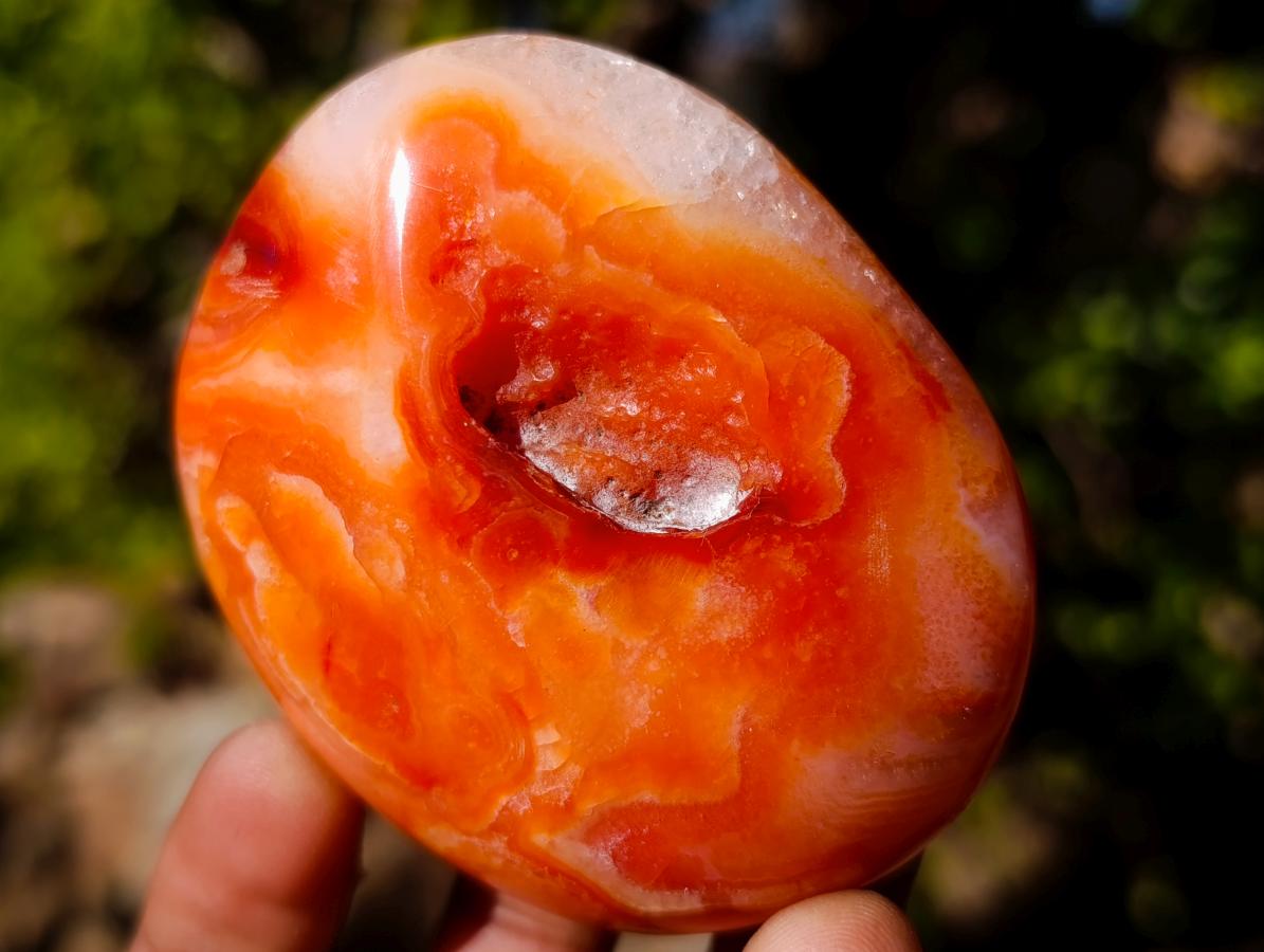 Polished And Natural Carnelian Agate Gemstone Galet x 14 From Madagascar - Toprock Gemstones and Minerals 