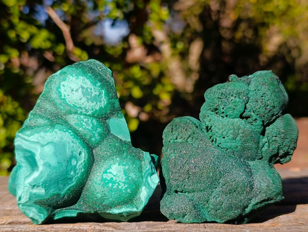 Natural Botryoidal Malachite Specimens x 17 From Congo - Toprock Gemstones and Minerals 