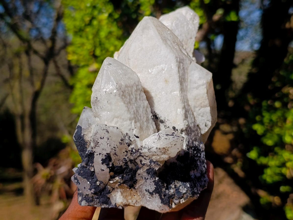 Natural Large Cascading "Anananas" Candle Quartz Clusters x 2 From Antsirabe, Madagascar - Toprock Gemstones and Minerals 