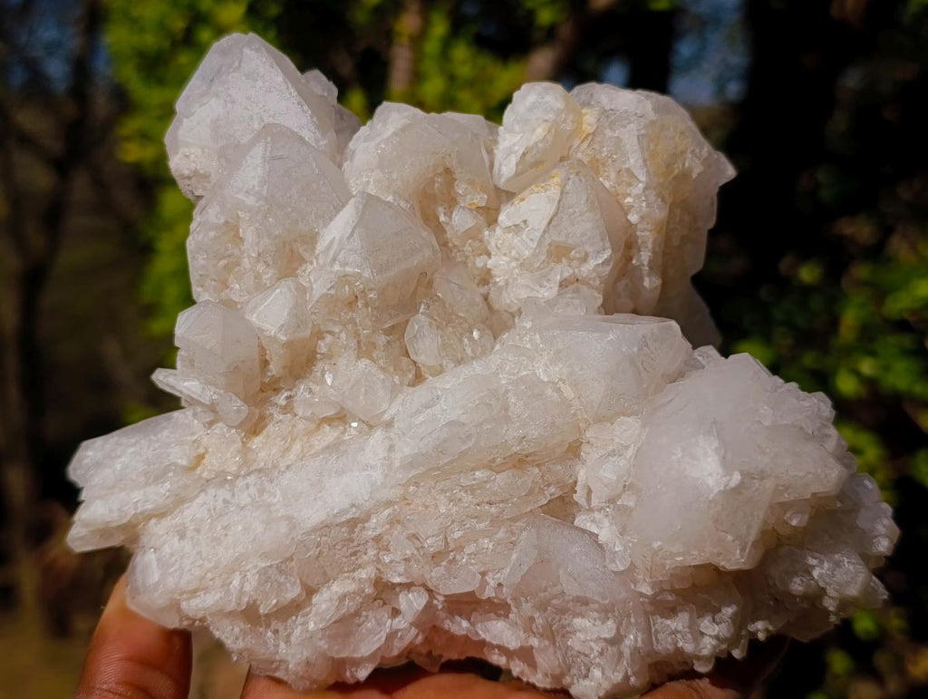 Natural Large Cascading "Anananas" Candle Quartz Clusters x 2 From Antsirabe, Madagascar - Toprock Gemstones and Minerals 