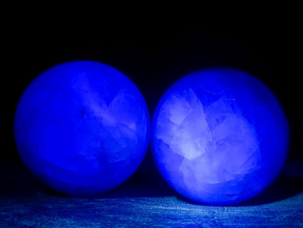 Polished Watermelon Fluorite Spheres x 4 From Uis, Namibia - Toprock Gemstones and Minerals 