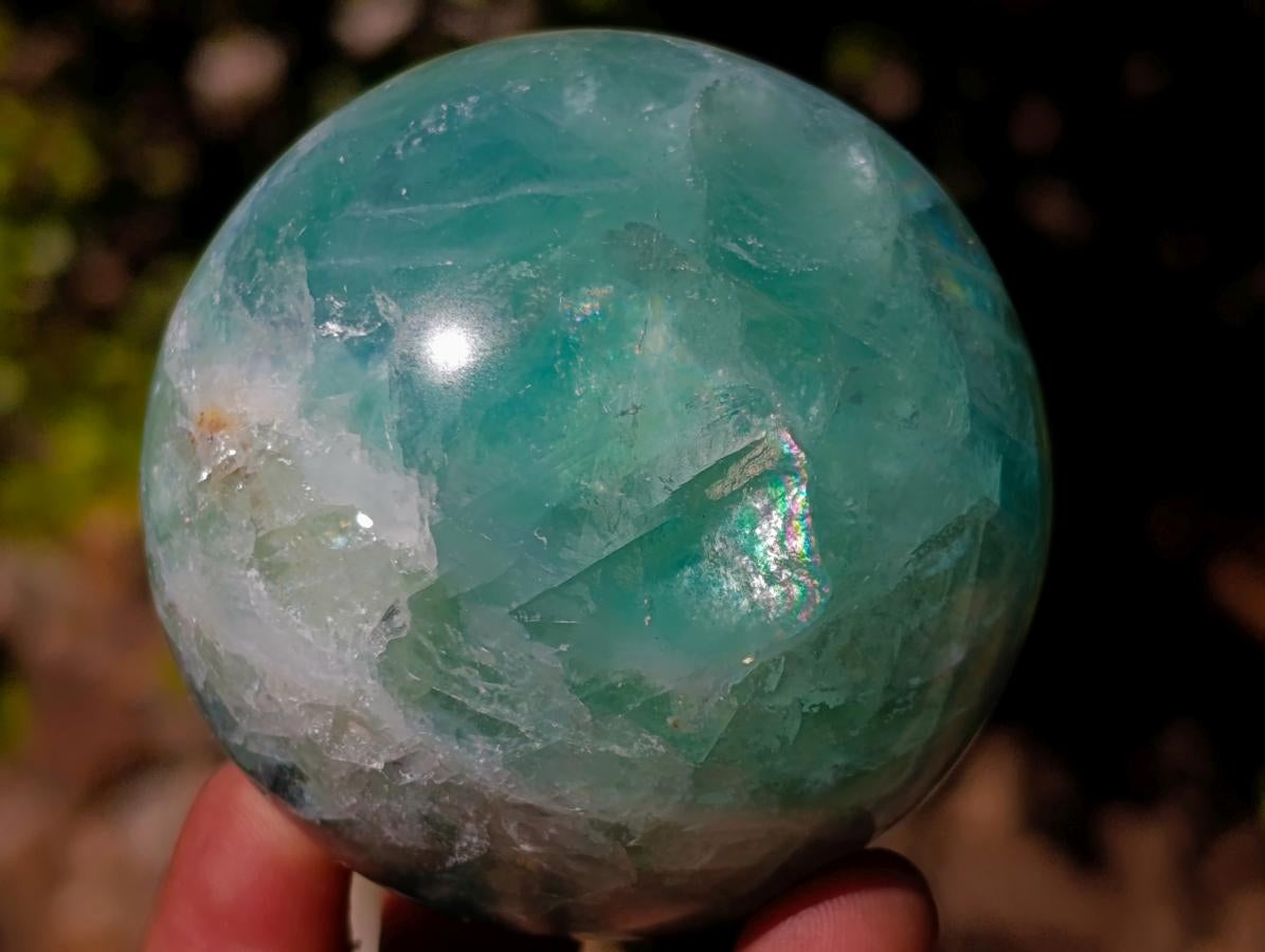 Polished Watermelon Fluorite Spheres x 4 From Uis, Namibia - Toprock Gemstones and Minerals 