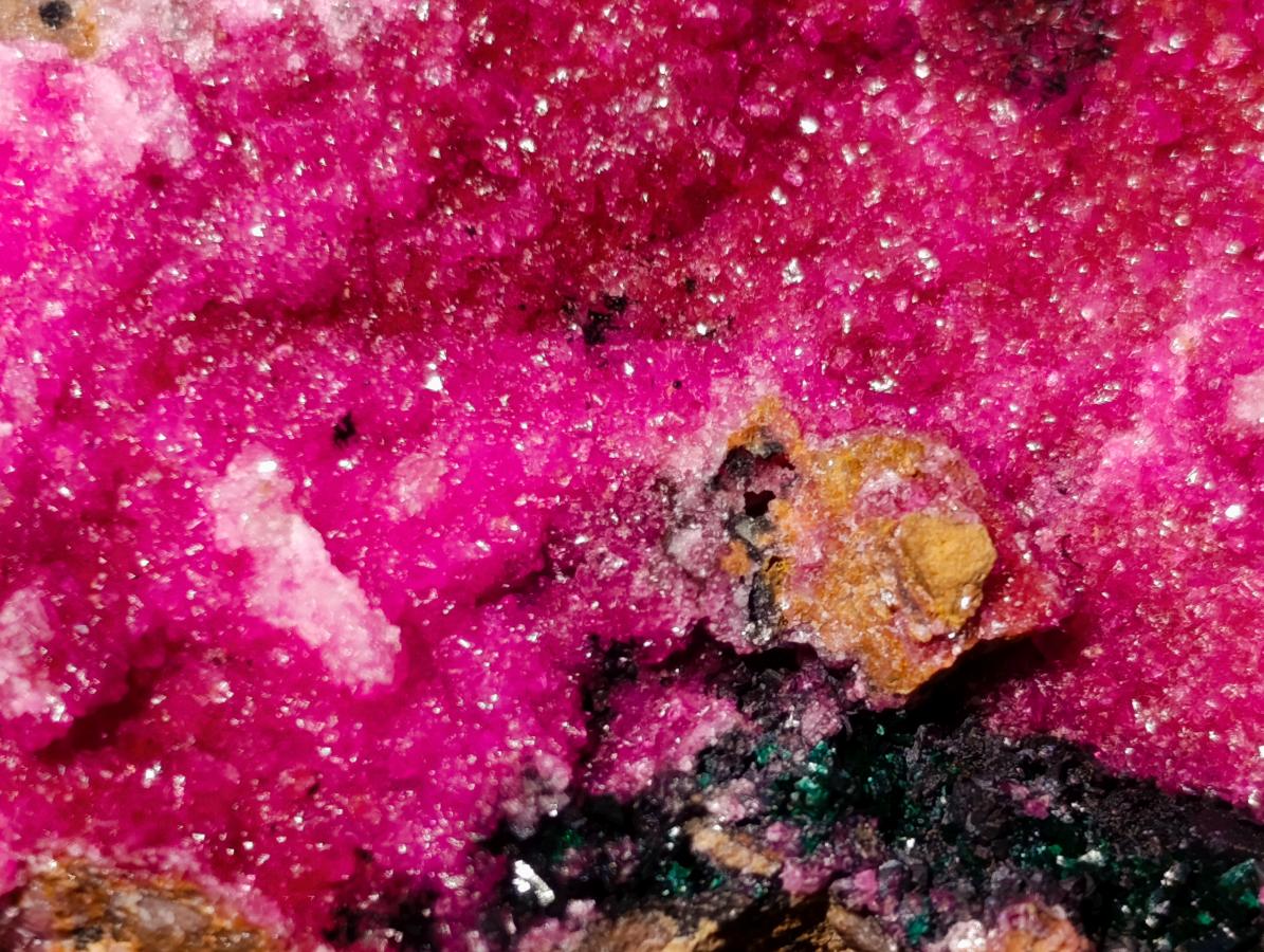 Natural Salrose Cobaltoan Dolomite Specimens with Chrysocolla and Heterogenite x 6 From Kakanda, Congo - Toprock Gemstones and Minerals 