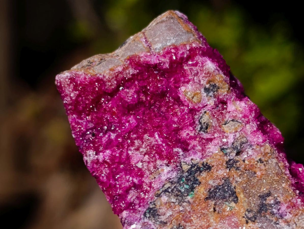 Natural Salrose Cobaltoan Dolomite Specimens with Chrysocolla and Heterogenite x 6 From Kakanda, Congo - Toprock Gemstones and Minerals 