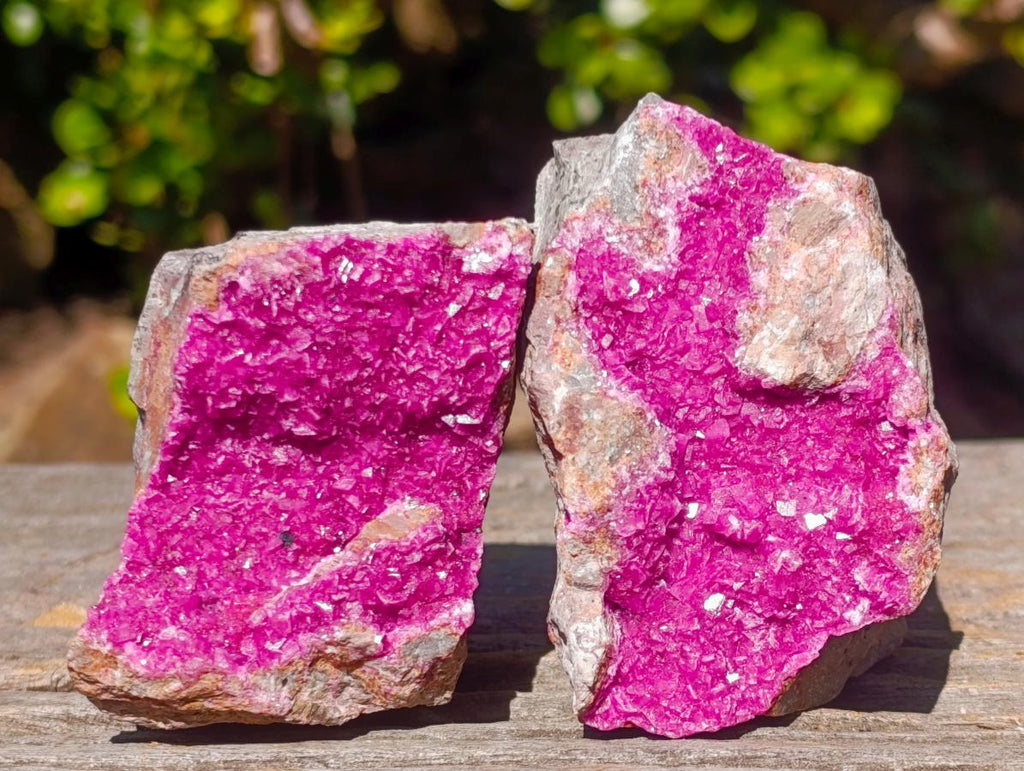 Natural Salrose Cobaltoan Dolomite Specimens with Chrysocolla and Heterogenite x 6 From Kakanda, Congo - Toprock Gemstones and Minerals 
