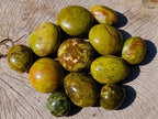 Polished Green Opal Palm Stones x 12 From Betroka, Madagascar - Toprock Gemstones and Minerals 