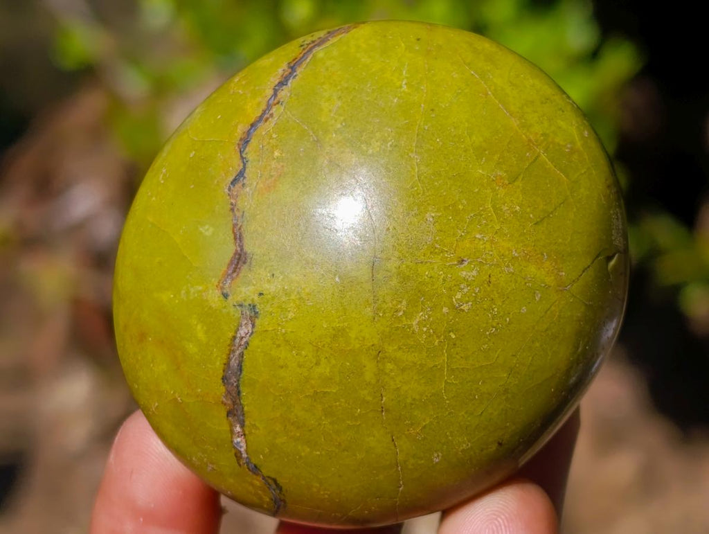Polished Green Opal Palm Stones x 12 From Betroka, Madagascar - Toprock Gemstones and Minerals 