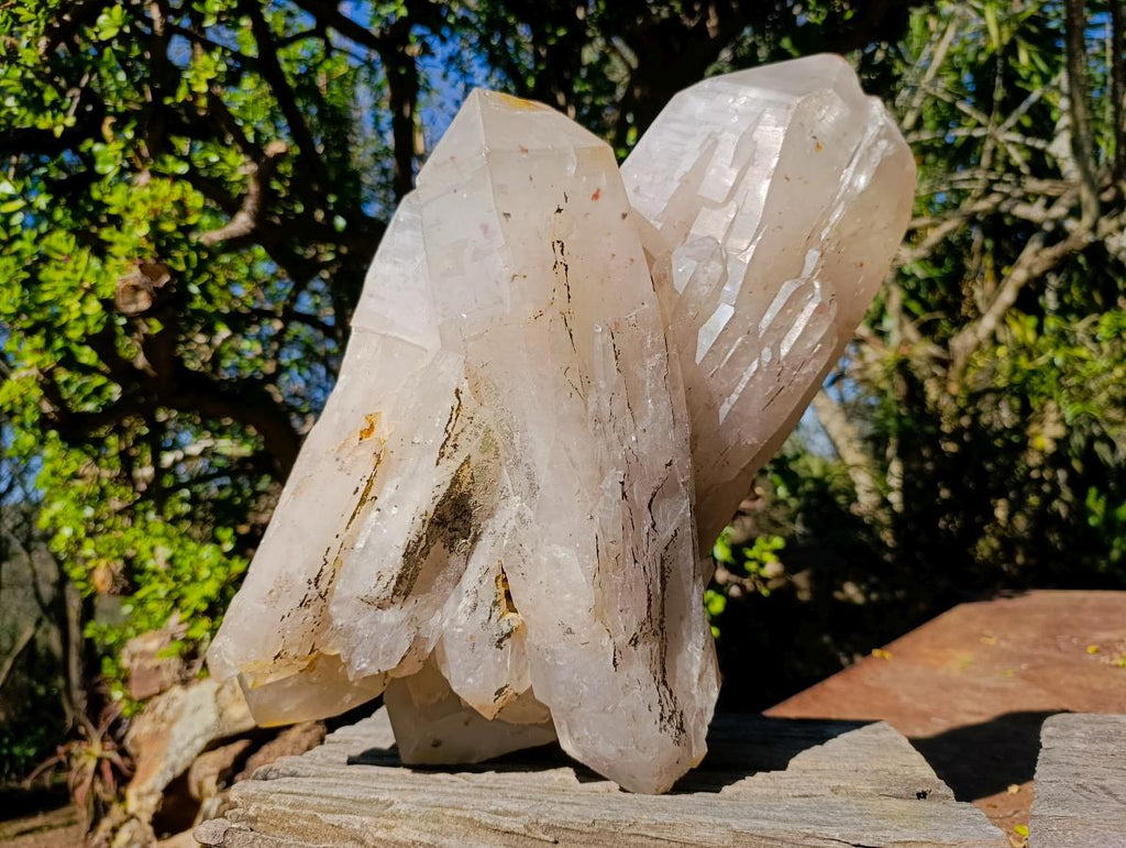 Natural XL Smokey Quartz Double Terminated Crystal with Associated Minerals x 1 From Zomba Plateau, Malawi - Toprock Gemstones and Minerals 