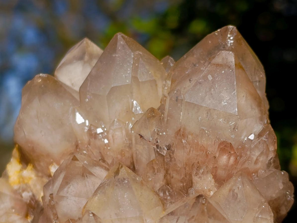 Natural Large Cascading White Phantom Smokey Luena Quartz Cluster x 1 From Luena, Congo - Toprock Gemstones and Minerals 