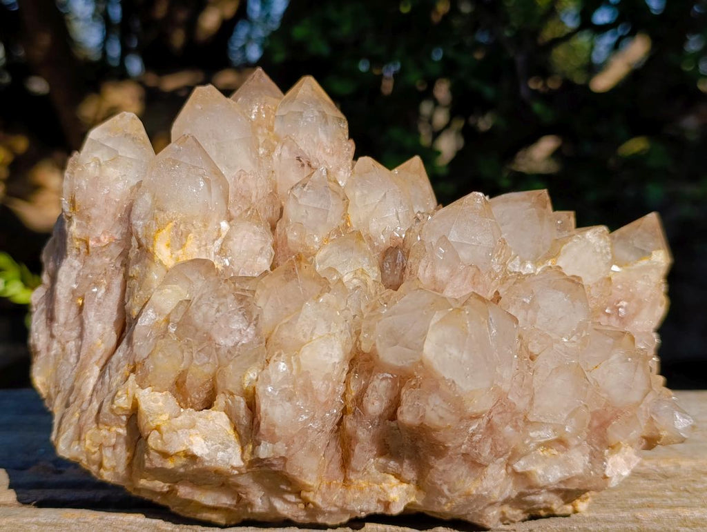 Natural Large Cascading White Phantom Smokey Luena Quartz Cluster x 1 From Luena, Congo - Toprock Gemstones and Minerals 