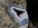 Natural Large Blue Lace Agate Geode Specimens x 3 From Nsanje, Malawi - Toprock Gemstones and Minerals 