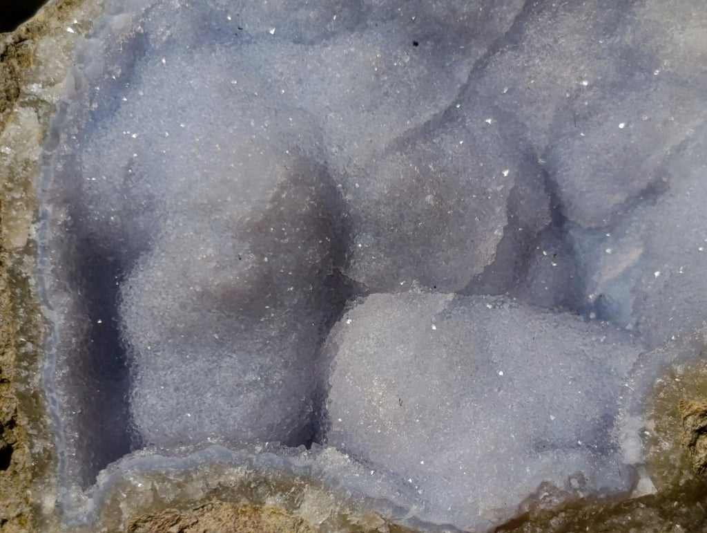 Natural Large Blue Lace Agate Geode Specimens x 3 From Nsanje, Malawi - Toprock Gemstones and Minerals 