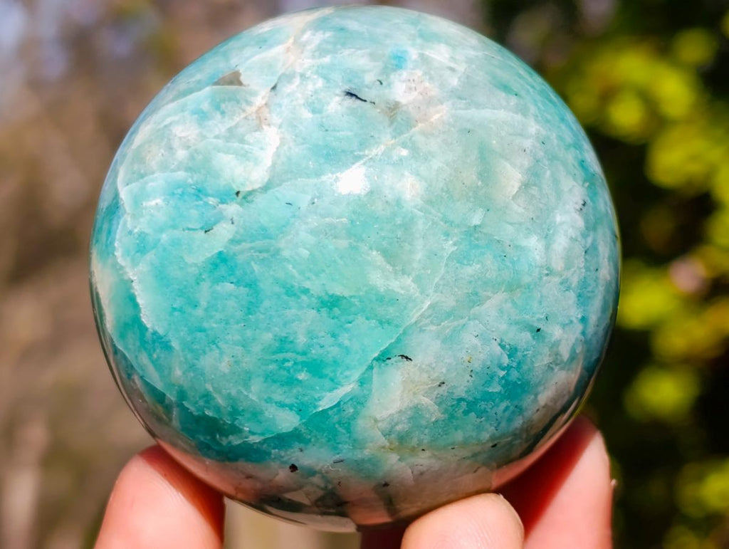 Polished Amazonite Spheres x 4 From Madagascar - Toprock Gemstones and Minerals 