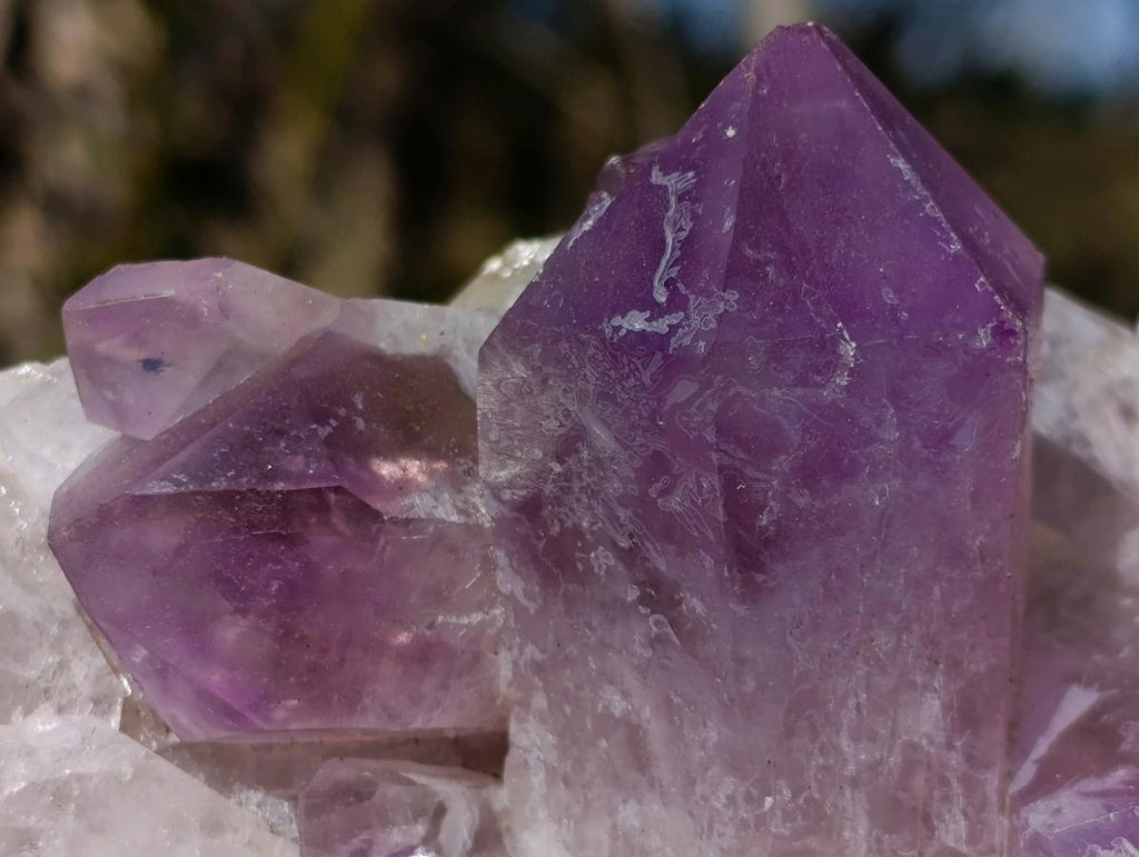 Natural Jacaranda Amethyst Crystal Clusters x 2 From Mumbwa, Zambia - Toprock Gemstones and Minerals 