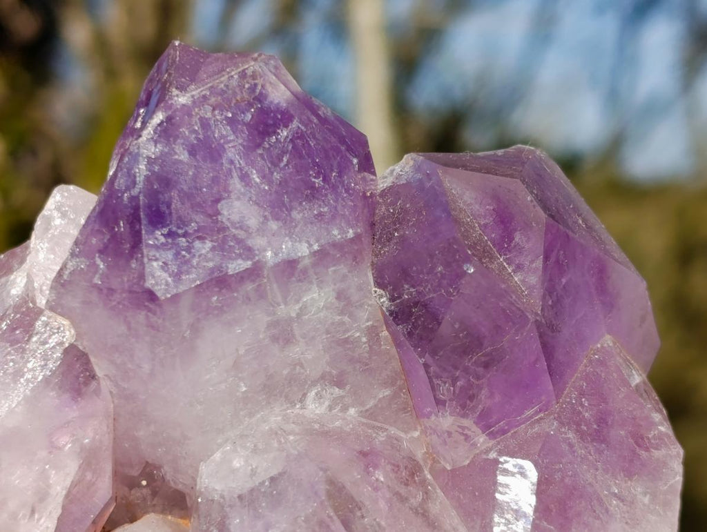 Natural Jacaranda Amethyst Crystal Clusters x 2 From Mumbwa, Zambia - Toprock Gemstones and Minerals 