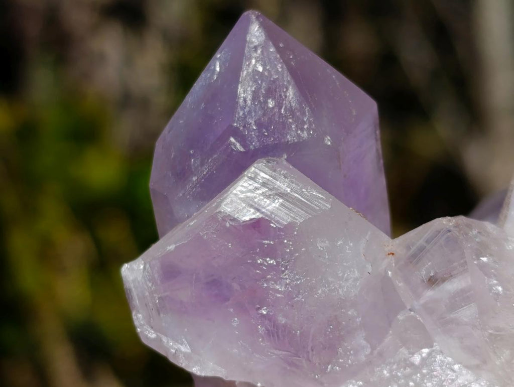 Natural Jacaranda Amethyst Crystal Clusters x 2 From Mumbwa, Zambia - Toprock Gemstones and Minerals 