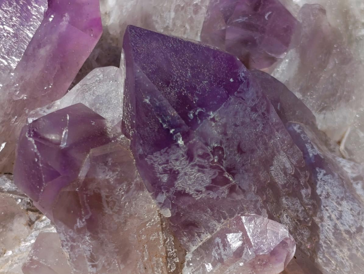 Natural Jacaranda Amethyst Crystal Clusters x 2 From Mumbwa, Zambia - Toprock Gemstones and Minerals 