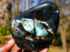 Polished Spectrolite Labradorite Standing Display Pieces x 7 From Madagascar - Toprock Gemstones and Minerals 