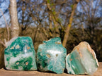 Polished One Side Mtorolite Chrysoprase Slices x 12 From Mutorashanga, Zimbabwe - Toprock Gemstones and Minerals 